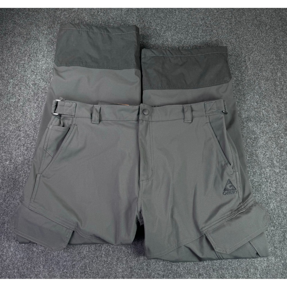 NWT Gerry Men's Water-Resistant Fleece Lined Snow Pants Grey Black Size XXL 2XL